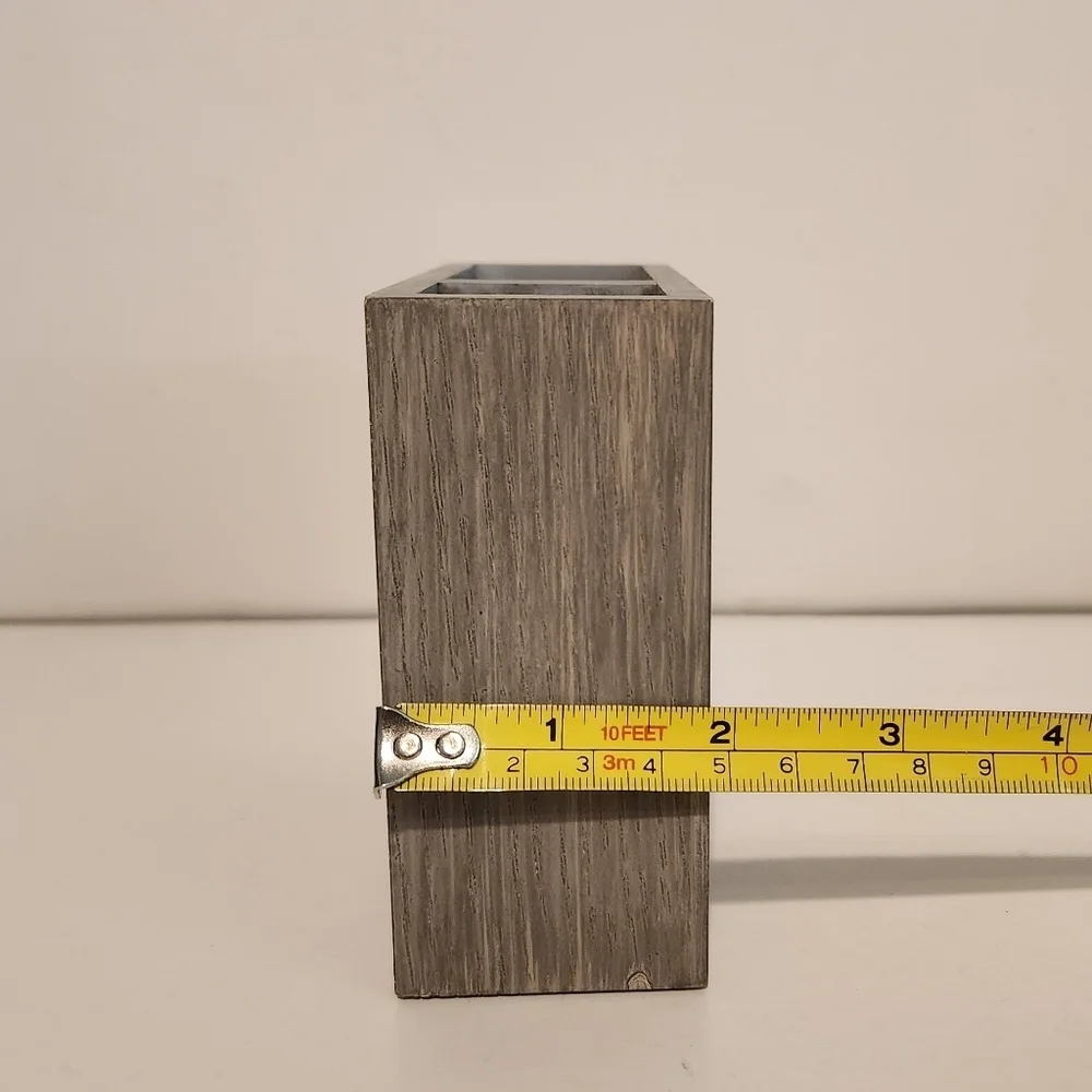 Threshold Grey Wood Tone Toothbrush Holder